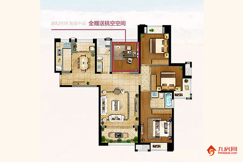 4室2厅2卫约121.00平米