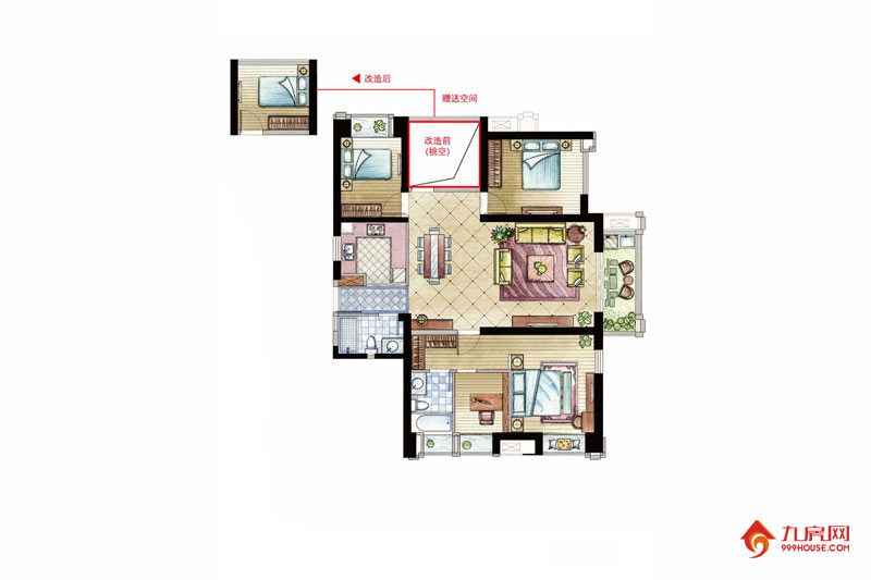 4室2厅2卫约142.00平米