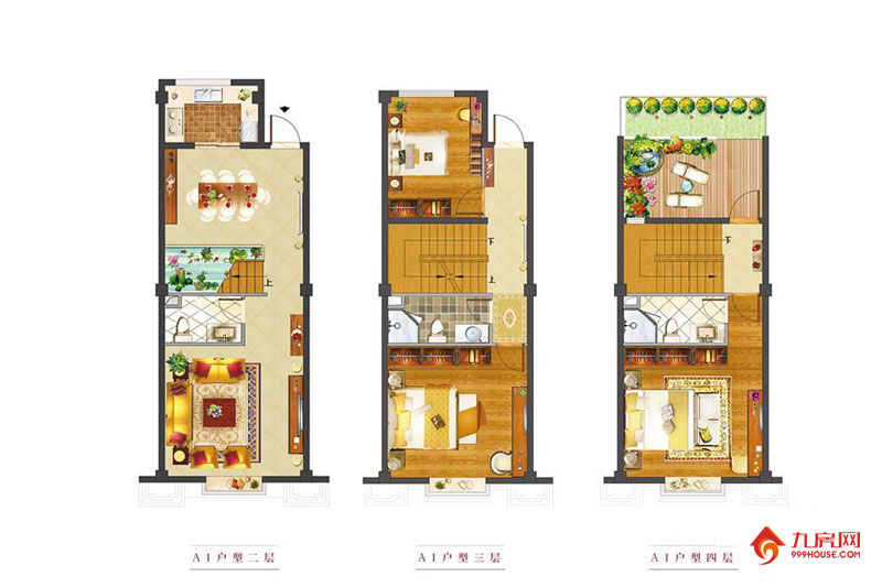 3室2厅3卫约258.00平米
