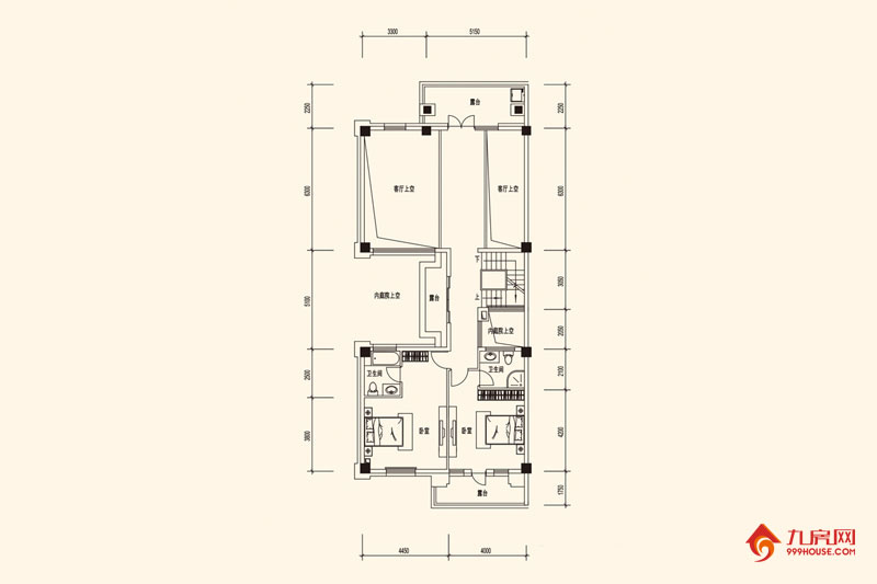 5室3厅5卫约350.00平米