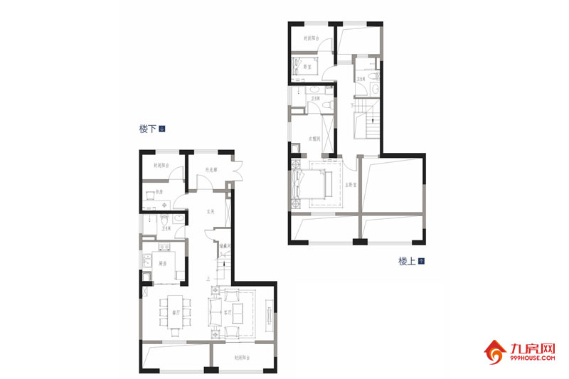 4室2厅3卫约160.00平米