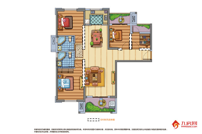 4室2厅2卫约118.00平米