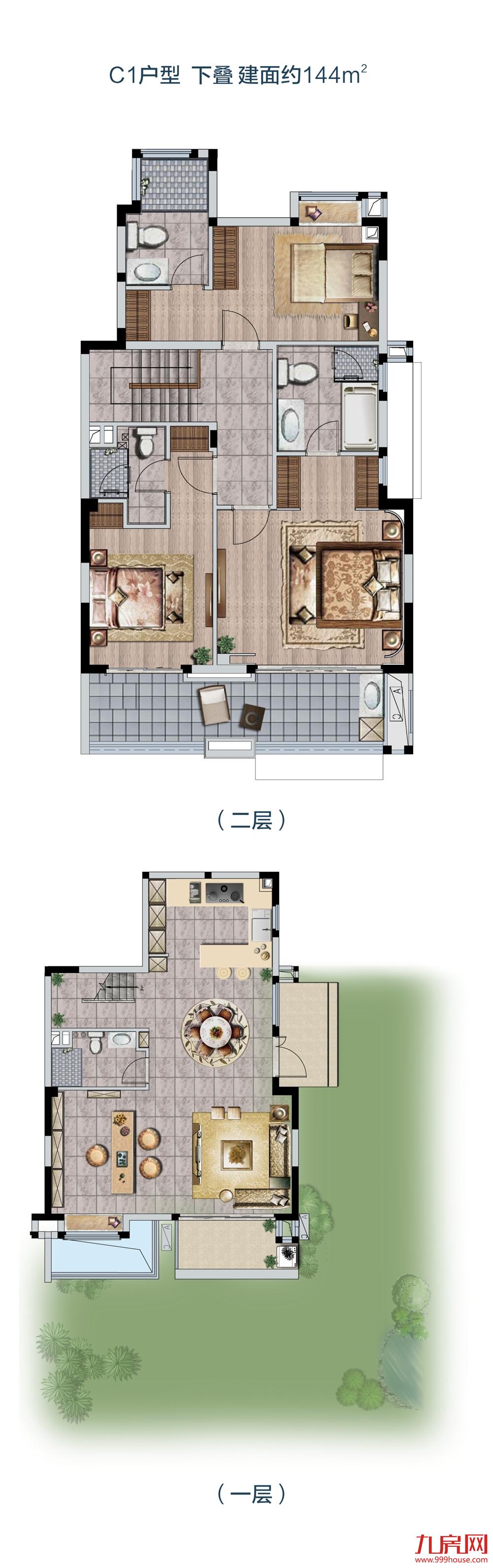 下叠 建面约144㎡