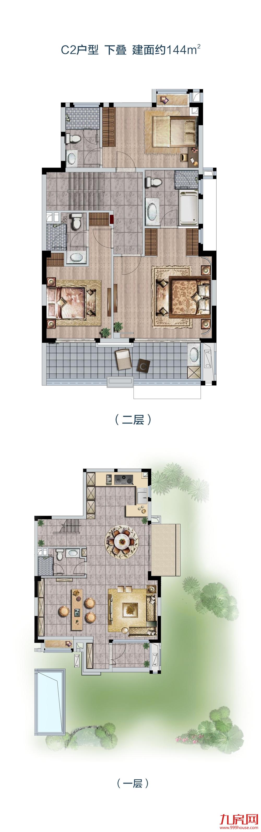 下叠 建面约144㎡