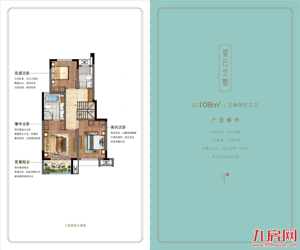 星云艺墅建面约108㎡