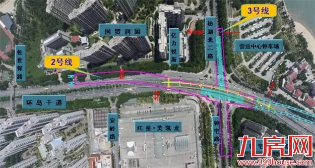 五缘湾站开建   环岛干道钟宅跨线桥将拆除——九房网