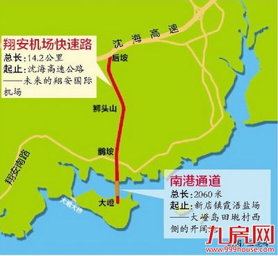 翔安机场快速路大嶝岛段环评 全长6.44km总投34.5亿——九房网 翔安机场快速路大嶝岛段环评 全长6.44km总投34.5亿——九房网
