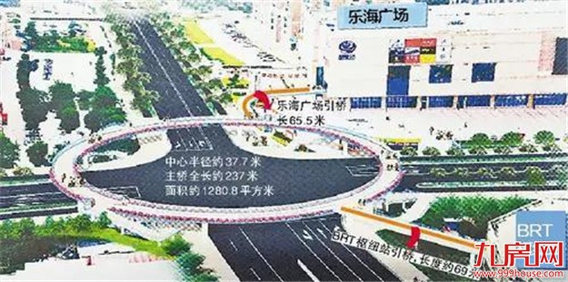 同安首座环形景观天桥已经开建 配套4个垂直电梯——九房网