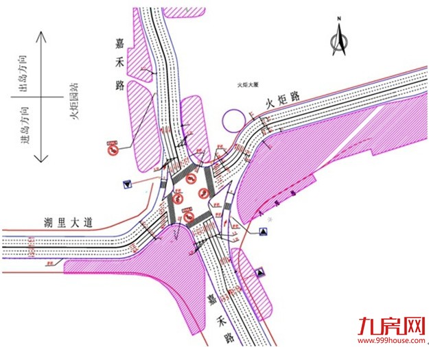 24日起嘉禾路与湖里大道交叉口四向禁左——九房网