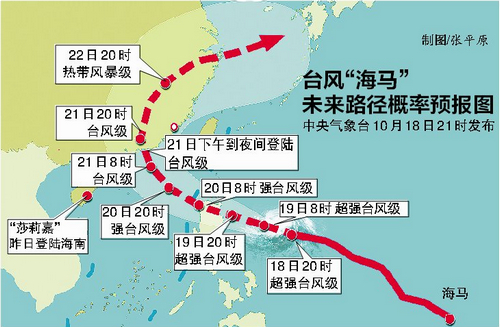 “海马”21日下午到夜间登陆 厦门将有大暴雨——九房网