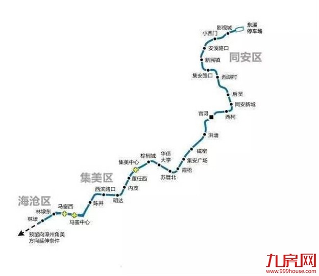 省发改委要求:地铁6号线角美段今年开建 2021年建成——九房网