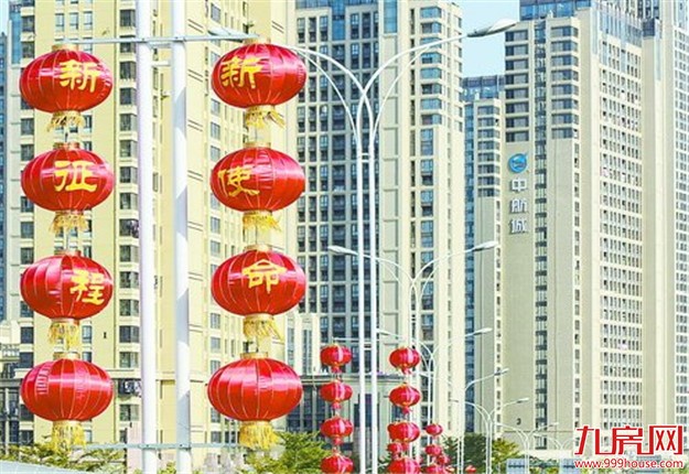 集美新春布置年味浓浓充满正能量 张灯结彩新年新气象——九房网