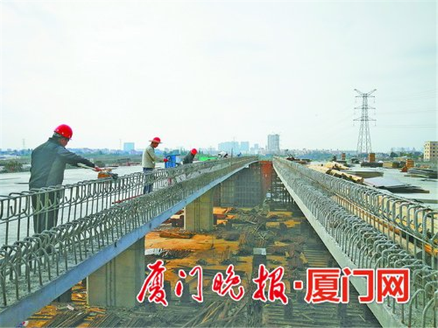 同安东路互通立交迎关键性节点 主线桥预计4月建成——九房网 同安东路互通立交迎关键性节点 主线桥预计4月建成——九房网