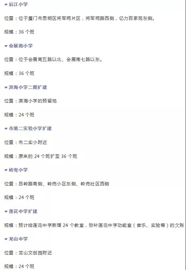 厦教育资源开挂啦!新建、扩建学校,看看你家附近有吗?——九房网 厦教育资源开挂啦!新建、扩建学校,看看你家附近有吗?——九房网