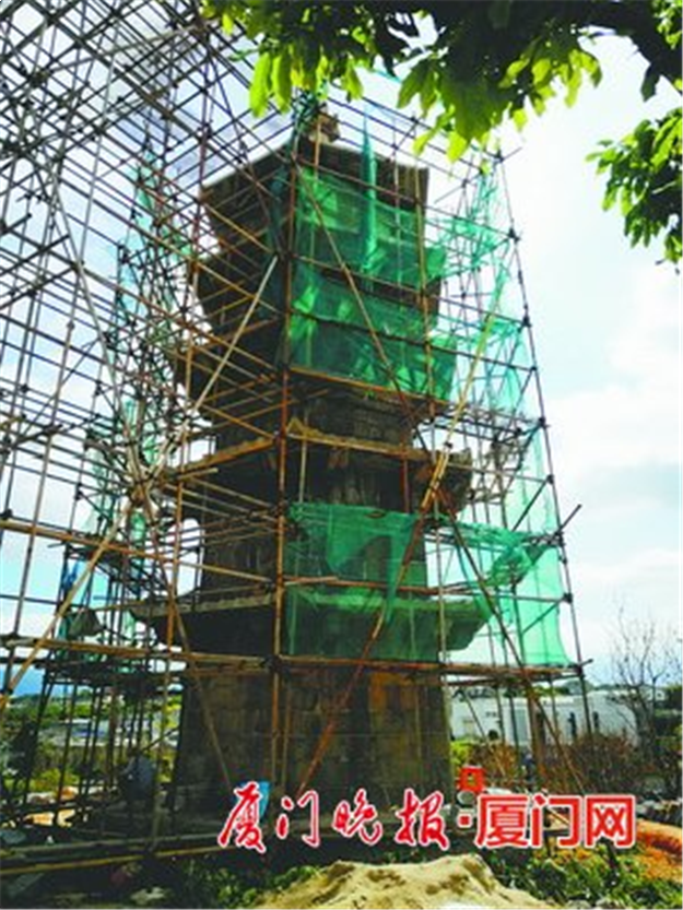 同安最大古石塔重焕光彩 文笔塔保护性修缮工程主体完工——九房网