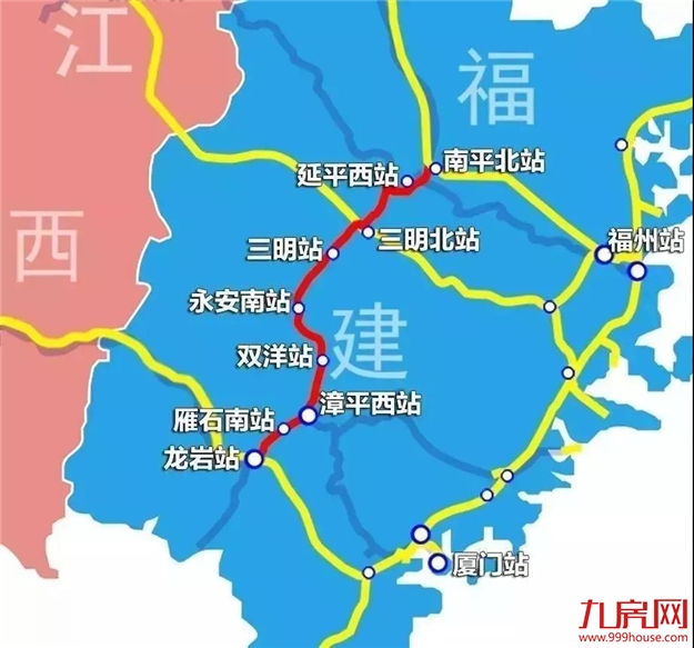南龙铁路明日开通运营 “八闽环状线”动车同日首开——九房网