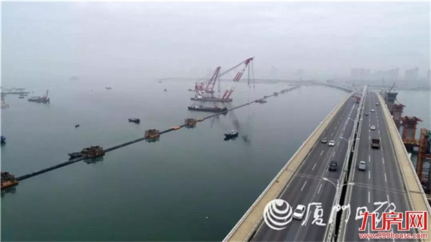 1374米“钢铁长龙”昨日全部入海！横跨厦门三区工程全面开工!——九房网