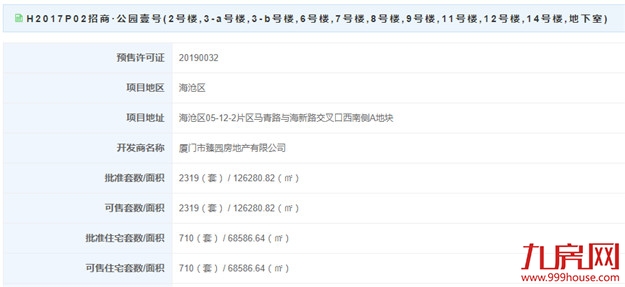 32789-46589元/㎡ 招商·公园壹号710套住宅获批预售——九房网