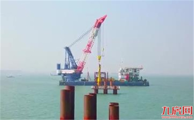 第二东通道海上桩基施工正式开始 建设工期三年半——九房网