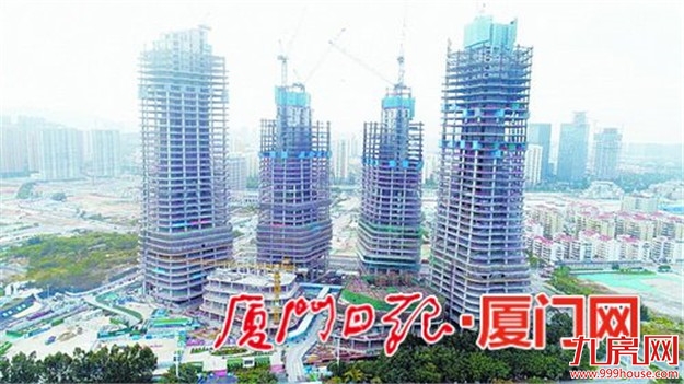 4天盖2层楼 厦门英蓝国际金融中心T1塔楼主体结构封顶——九房网