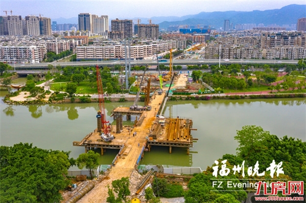 福州前横路将要向前横跨光明港 两座辅桥年底可投用——九房网
