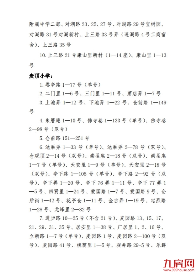 最新！仓山区2020年义务教育招生办法及小学划片范围发布！——九房网