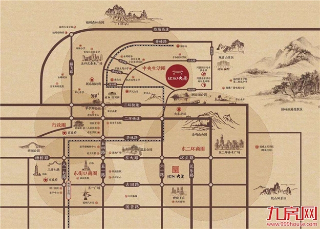五大红盘汇聚，新五四北或成福州中央居住区？——九房网