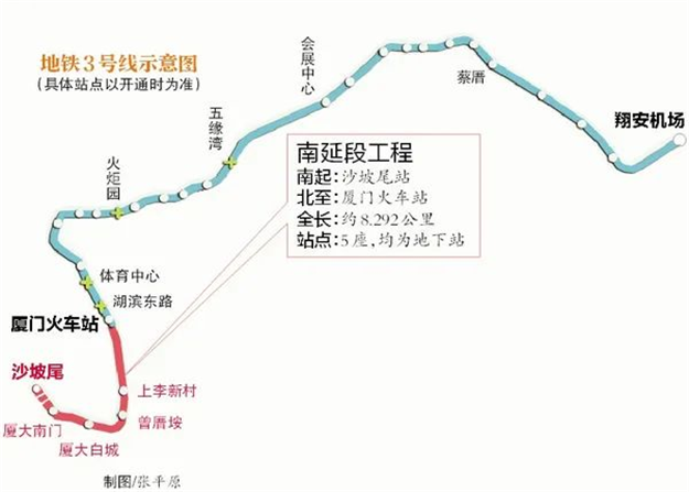 厦门地铁3号线南延段5个站点曝光！规划7号线换乘站拟定在……——九房网
