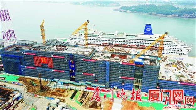 厦门国际邮轮母港二期航站楼封顶！预计2022年4月竣工验收！——九房网