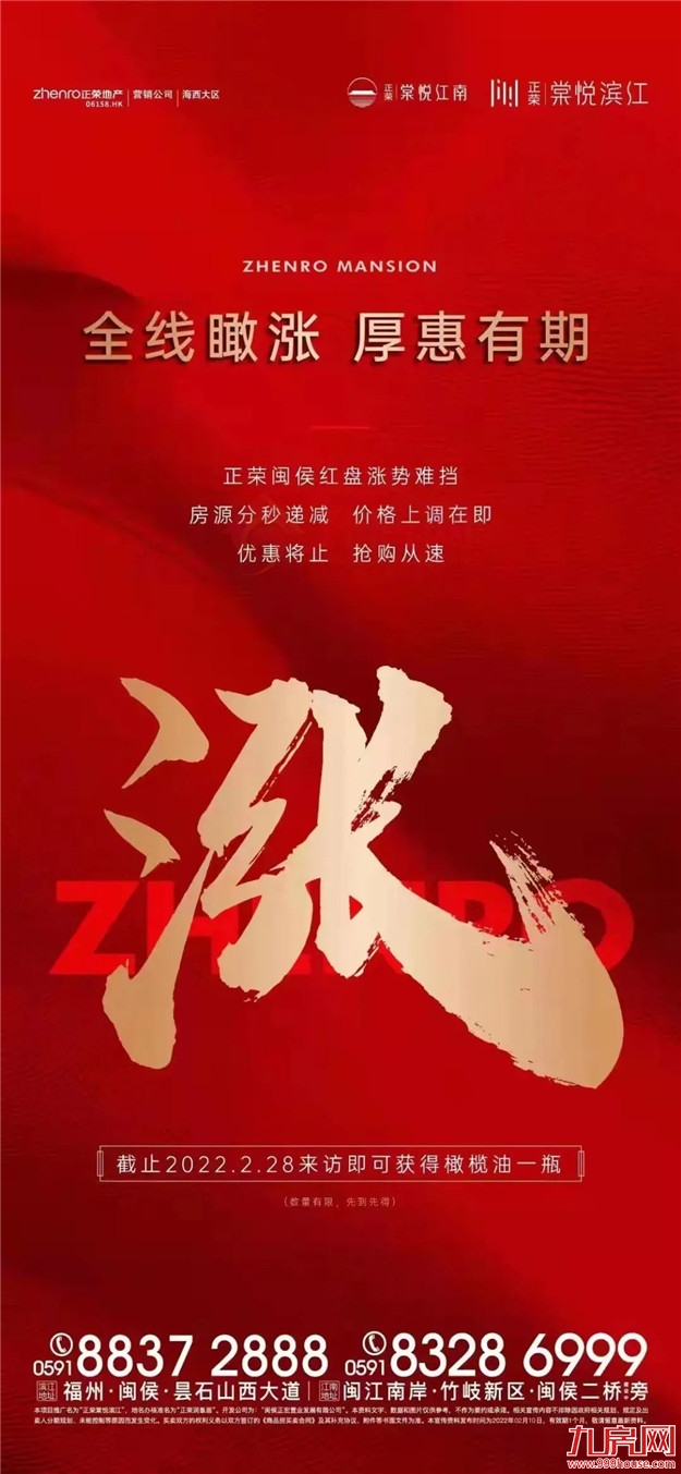 上调10%！涨1000元/㎡！福州3盘调价！全国多城爆发涨价潮！——九房网