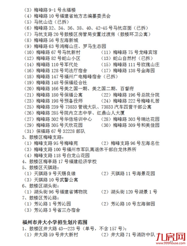 超强攻略！福州2022年小学划片+小升初对口方案曝光！这些楼盘变身学区房！——九房网